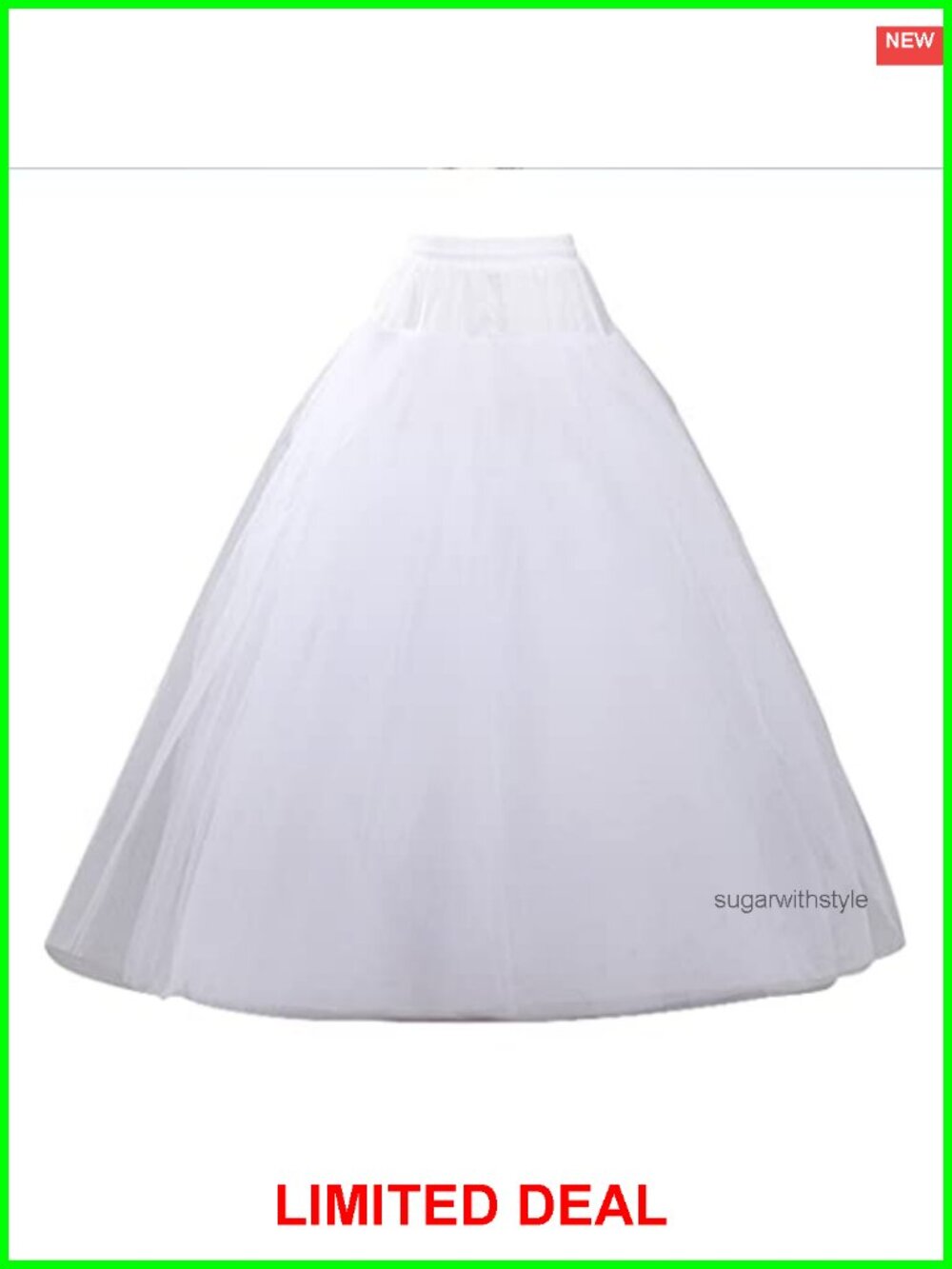 4 Layer Tulle Petticoat Half Slip Floor Length A Line Underskirt